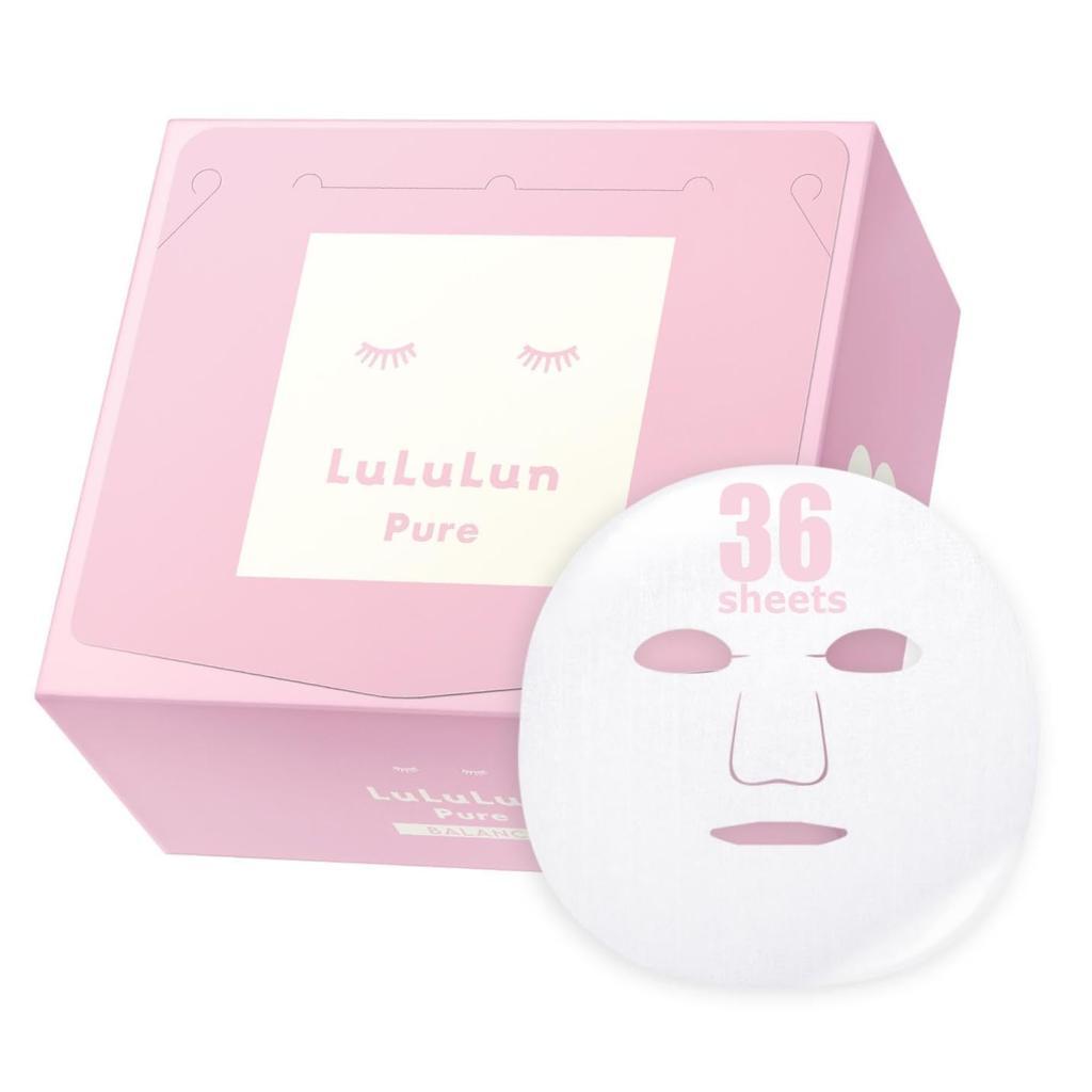 LULULUN LULULUN Pure Pink Masque Visage Hydratant 36 pièces (Type équilibré)