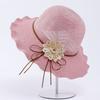 Ladies' Summer Sun Hat Fashionable Foldable Sun Hat Basin Hat Sunscreen UV Flower Cool Hat