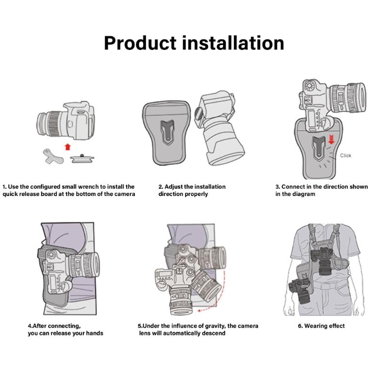 Kameragurt Nylon Doppelkamera-Gurt für Fotografen mit atmungsaktiver und bequemer Schulterstütze