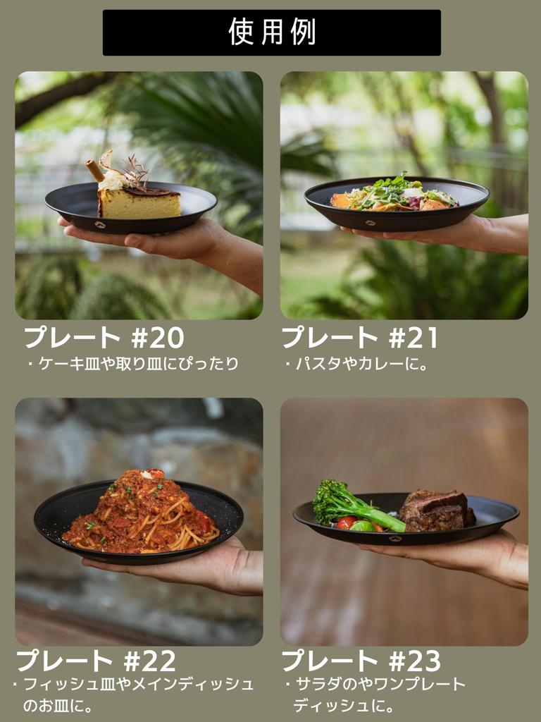 CAMPING MOON Outdoor Tableware Camping Stainless Steel Plates and Dish Set (4-Piece Set) with Canvas Case (BKS397-1S)