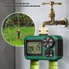 Robust Vattentät Dubbelzons Trädgårdsvattningstimer Mässingsinlopp Automatisk Sprinklerkontroller Med LCD-skärm