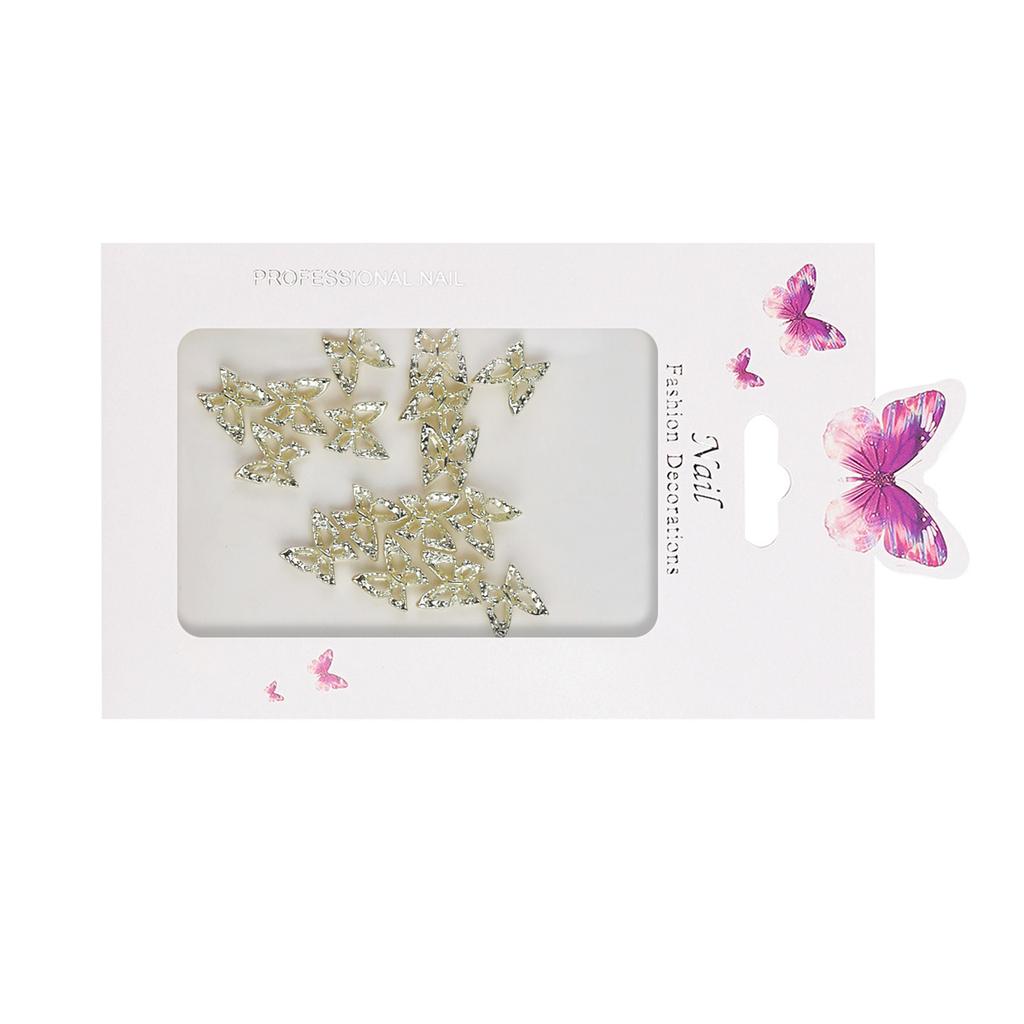 20Pcs 3D Nail Charms Butterfly Shape for Women Girls DIY Nail Art Decoration Craft Accessories