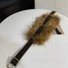 Faux Fur PU Leather Belt Leopard Y2K Waist Belt Sexy Vintage Waistband  Waist Accessory