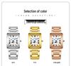 Sanda Women's Retro Quartz Waterproof Watch with Roman Numerals, Moon Phase, and Light Luxury Design - Square Model 9122.