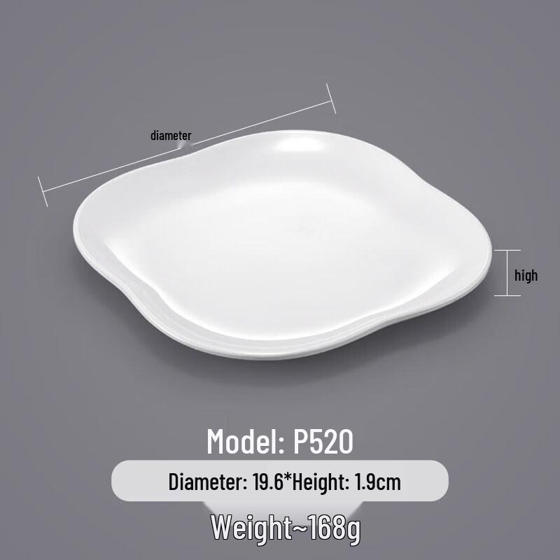 A5 Melamine Commercial Fast Food Plate (10-Pack)