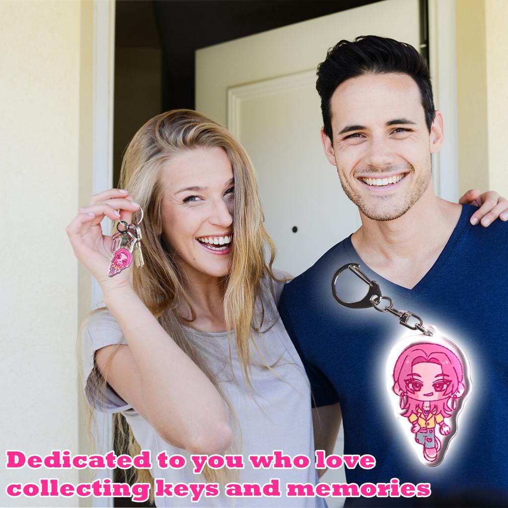 Akrylová klíčenka přívěsek – Roztomilý dekorativní dárek na studentské batohy