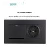 Black 16A German Standard Socket Panel with Double USB + Type C, Concealed European Installation