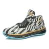 Li Ning WOW 2 Slip Resistant Abrasion Resistant Mid top Basketball Shoes Men's Black Silver Gold ABAH017-1G