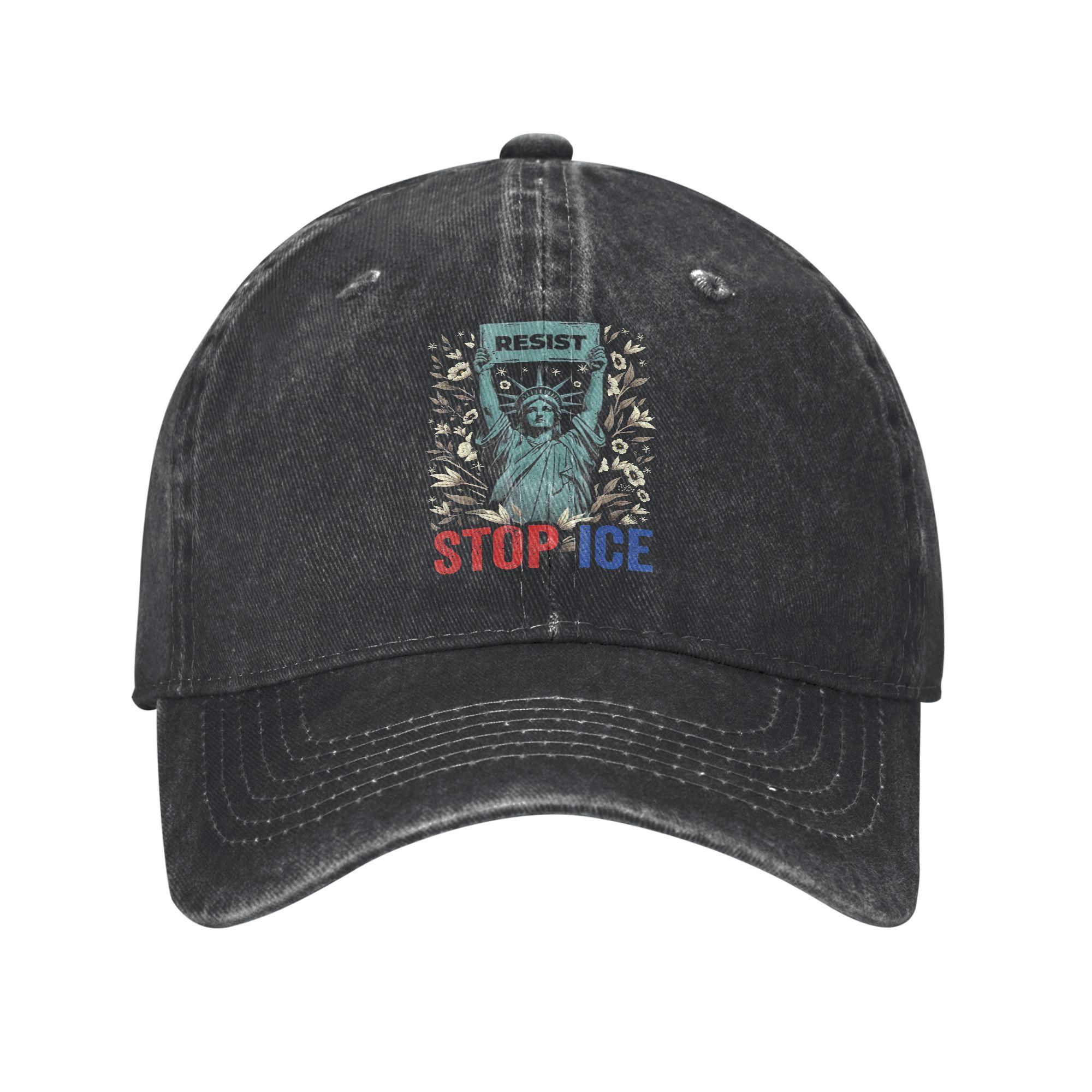

Washed Baseball Cap Abolish ICE Summer Hip Hop Hats For Couple Women y2k Funny Hiking Fishing Sun Snapback Cap One Size