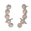 MamacitaSlay Elegant curvature daisium zircon hunging earrings trendy women's stainless steel jewelry Party Accessories