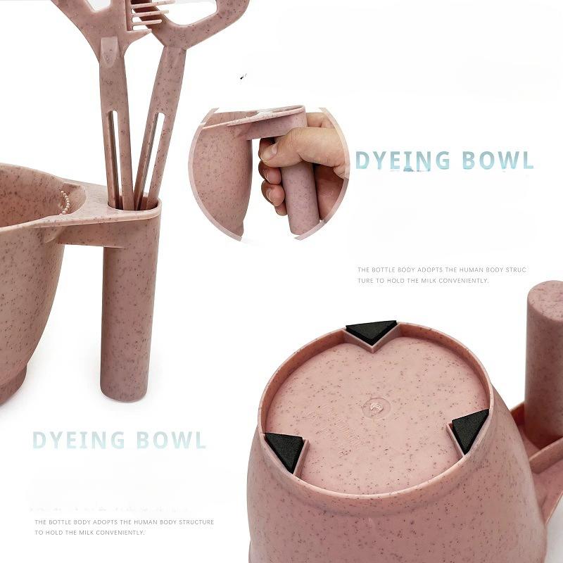 3Pcs Set Professional Hair Dyeing Kit Hair Color Dye Bowl Stirring Brush For Hair Coloring Bleaching Salon Home Salon Dye Tools