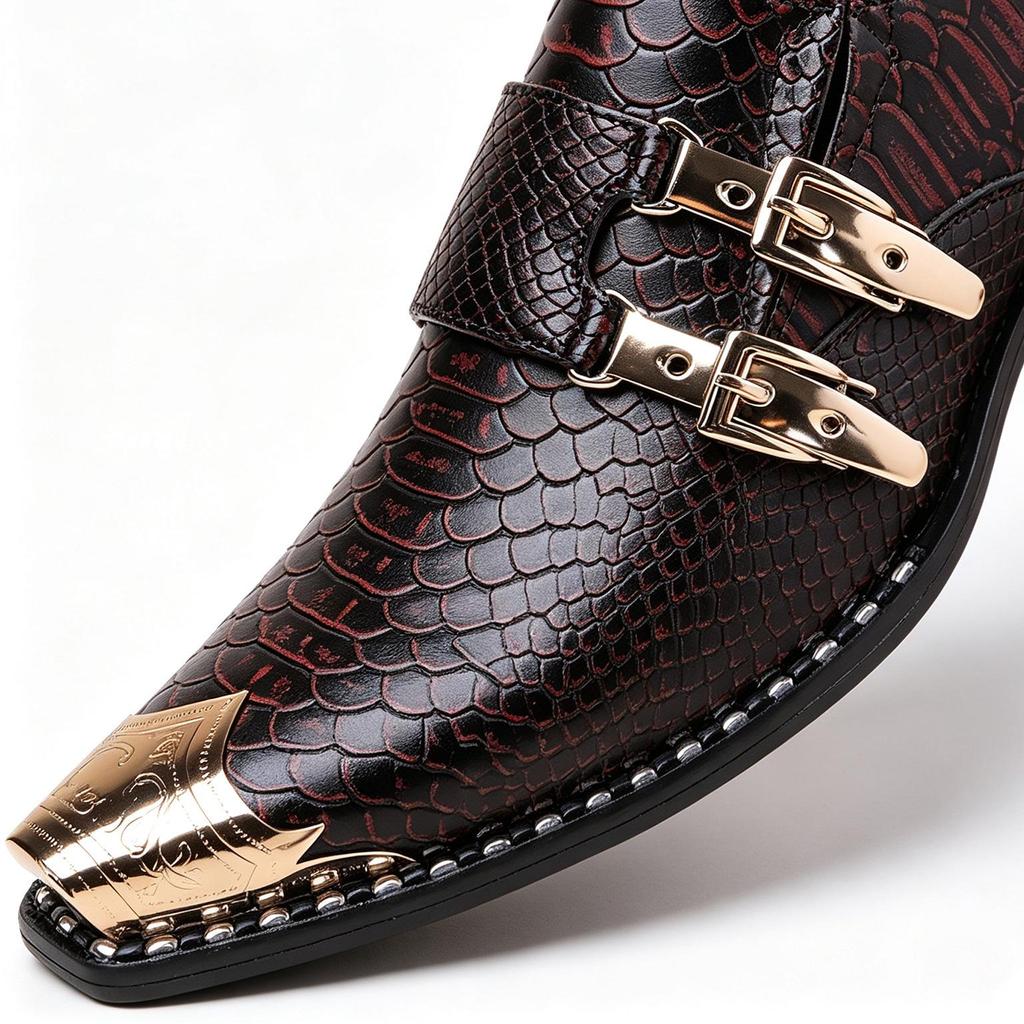 Men's Glossy Patchwork Leather Lace-up Formal Shoes, Sizes 39-48, Ready To Ship with Quick Turnaround