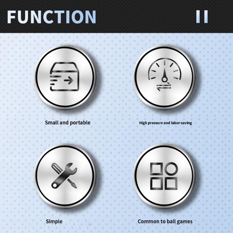 Manual Ball Pumps Portable Air Pumps Inflator Sports Ball Pumps with Needle, Hoses, Nozzle Hand Pumps for Volleyballs