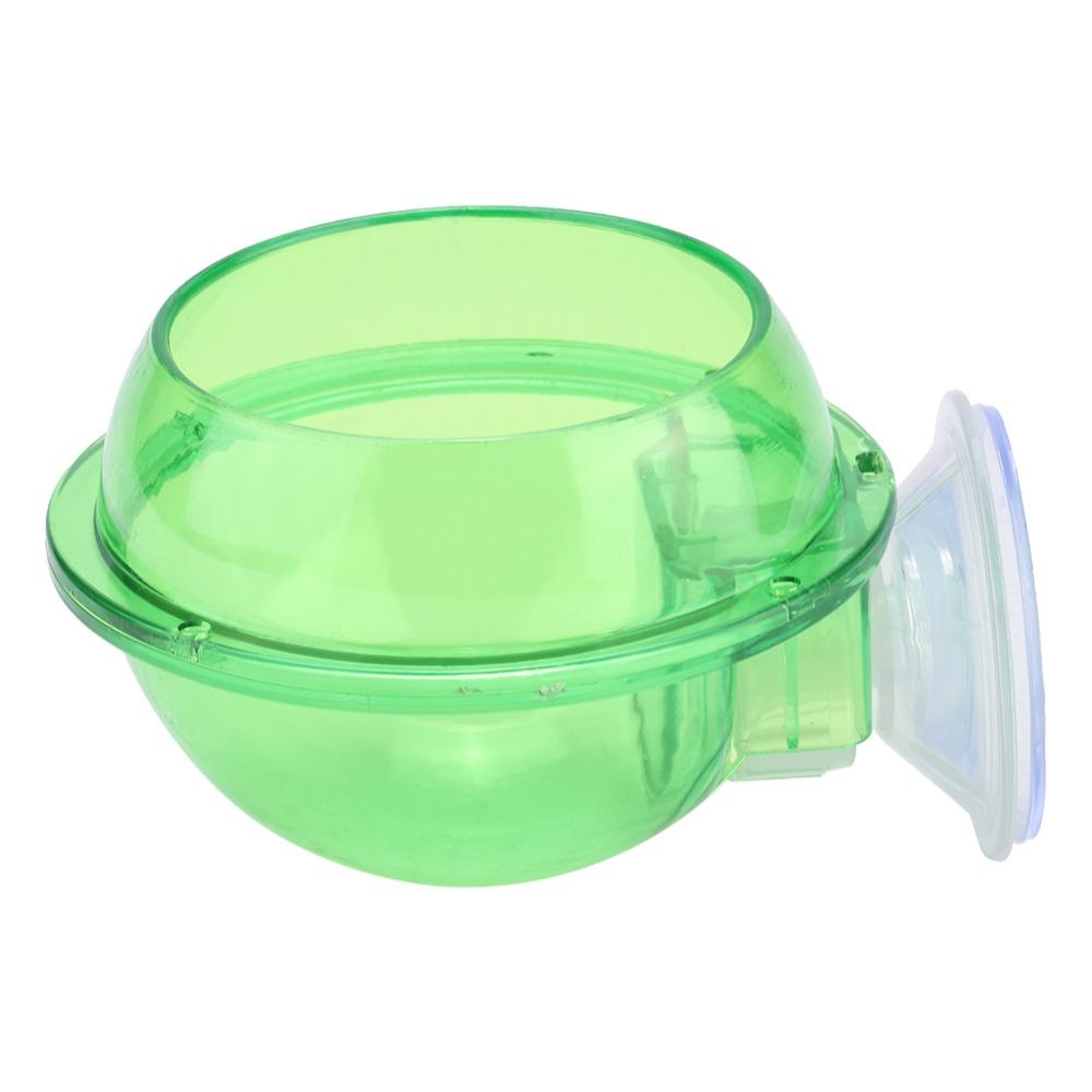 2pcs Green Reptile Feeding Bowl Round Lizard Feeder Bowl Firm Chameleon Feeder Dish Gecko
