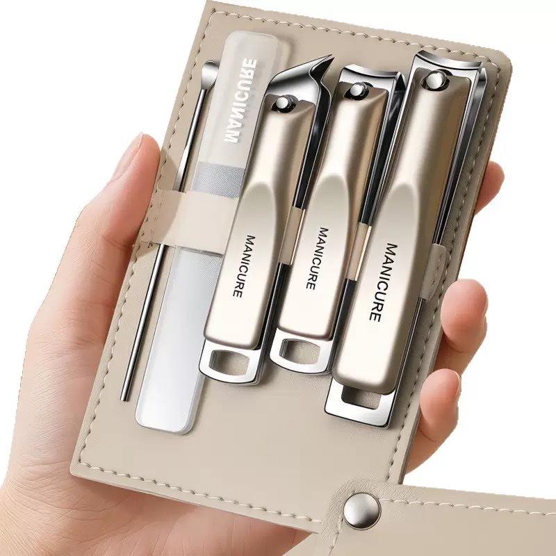 Stainless Steel Angled Nail Clipper Set - Manicure & Pedicure Beauty Tools