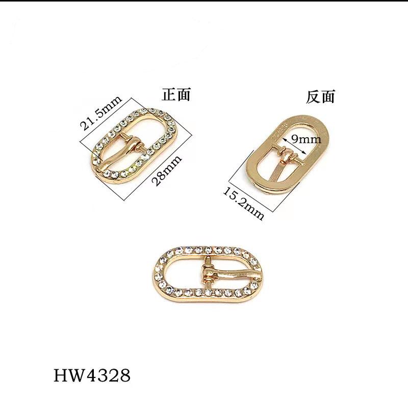 New Multi Size Gold and Silver Double Color Metal Zinc Alloy Water Diamond Rectangular Buckle Luggage Adjustable Buckle with Sun
