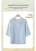 Mom's 2026 Chinese Embroidered Mid-Sleeve Shirt - New Loose Slimming Top for Middle-Aged Women