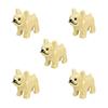 Mattoncini Compatibili Animali per Bambini MOC cane da Polizia con pelo dorato husky bulldog chihuahua modello mattoncini bambini Giocattoli Fai da Te 5p