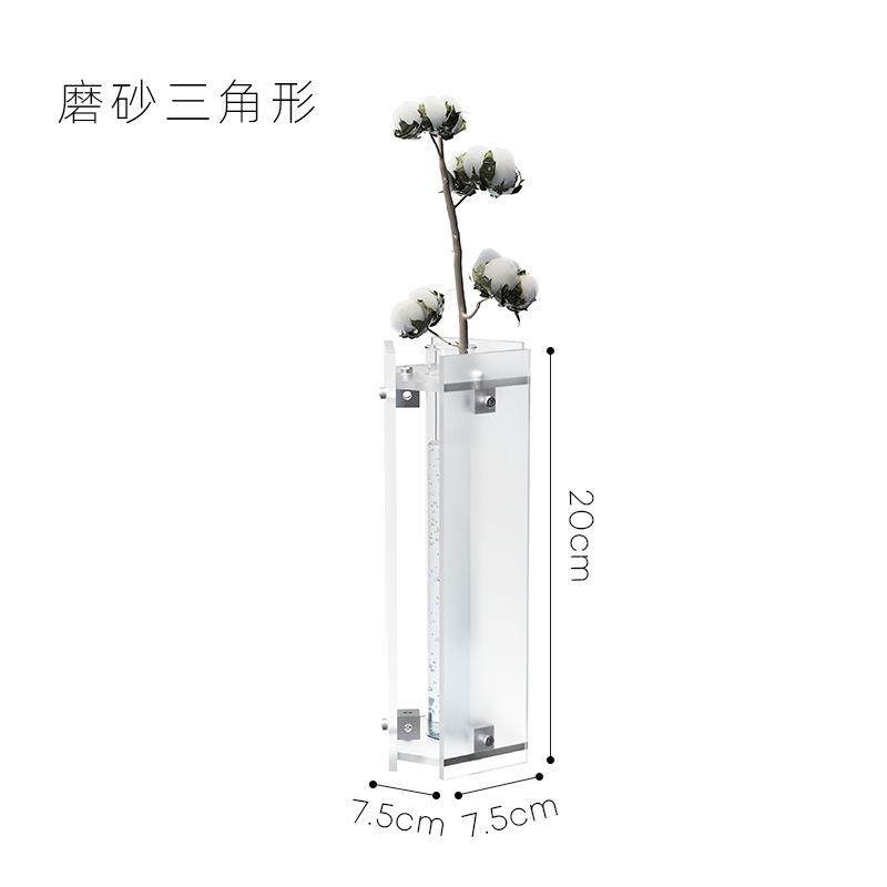 

Прозрачная стеклянная ваза Иллюстрация высокого класса Гостиная Столешница обеденного стола Украшение балкона Акриловая гидропонная подставка