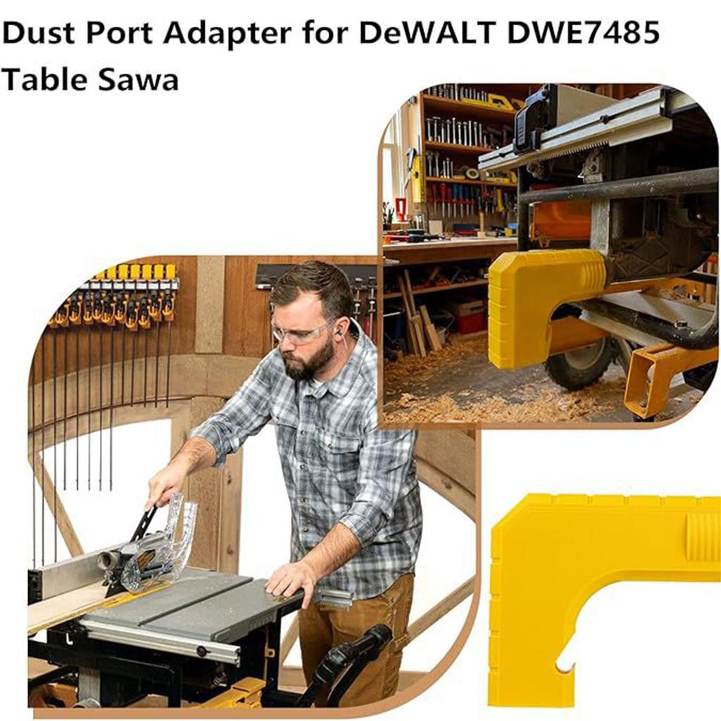 DeWALT DWE7485 Tezgah Testere ile Uyumlu Toz Toplama Adaptörü Garaj Bahçe Veranda Arka Bahçe için Talaş Çıkarma Bağlantısı