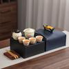 Light luxury portable travel tea set Ru kiln set Outdoor Kung Fu teapot Kuaike cup Holiday gifts can be customized