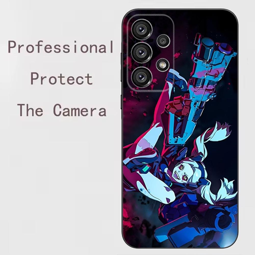 E-Edgerunners Cartoon C-Cyberpunk Phone Case For Samsung Galaxy A13,A21s,A22,A31,A32,A52,A53,A71,A80,A91 Soft Black Shell Samsung a52 a52S