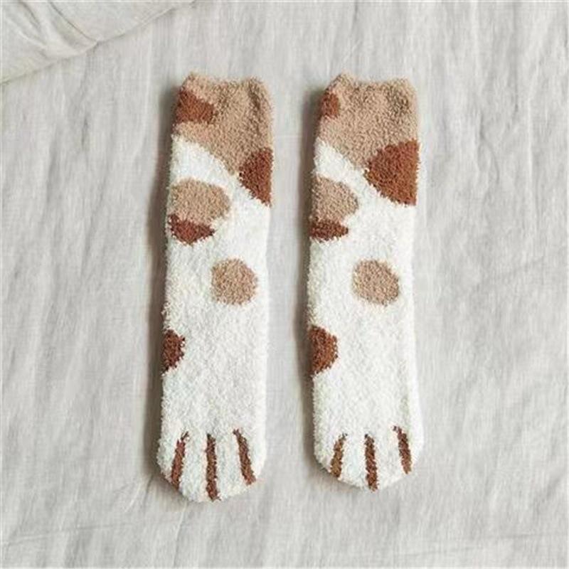 6 Pairs Womens Fuzzy Socks Cozy Fluffy Slipper Socks Cute Soft Cat Animal Winter Warm Sleep Socks Gifts