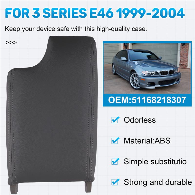 For BMW 3 Series E46 1999-2004 Car Center Console Armrest Box Cover Storage Box Cover Plate 51168218307