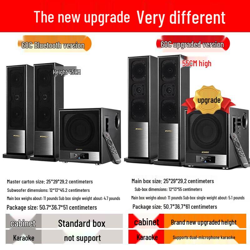 Sansui 60C Living Room Karaoke Speaker System