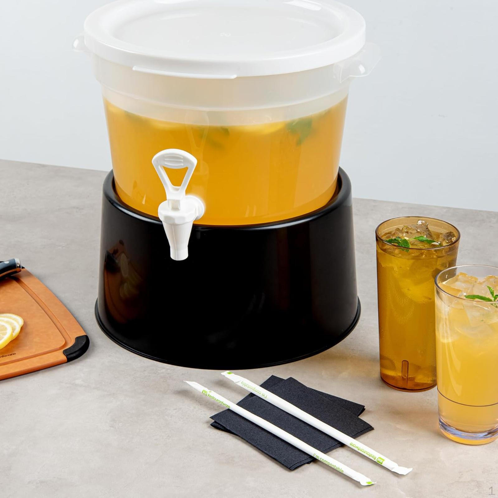

Base for Beverage Dispenser, Replacement Container, Spill Protection, Versatile Accessory чорний
