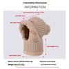Women's Winter Hat Face Mask and Plush Earrings - Soft and Warm Full Face and Head Cover- Soft Fleece Lining Women's Winter Hat