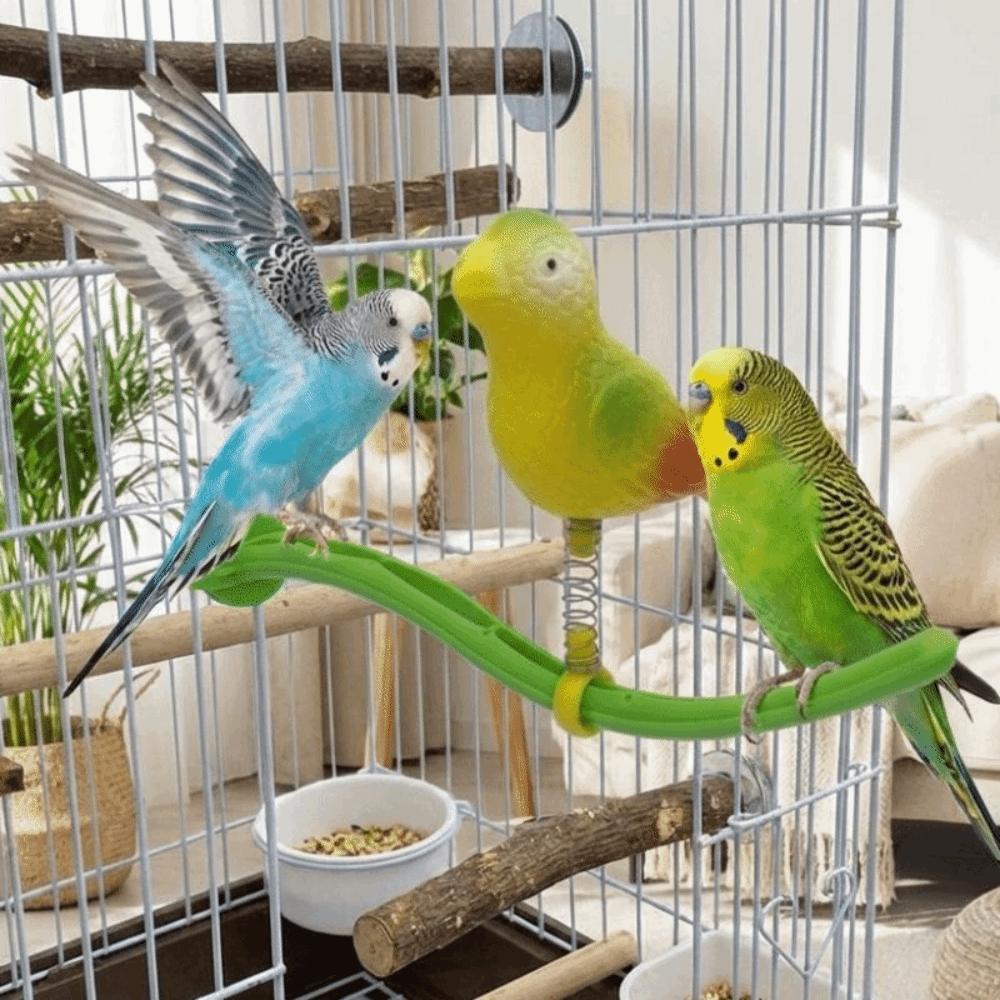Plastic Bird Perch Stand Simulation Bird Bird Chewing Stand  For Small Medium Parrots