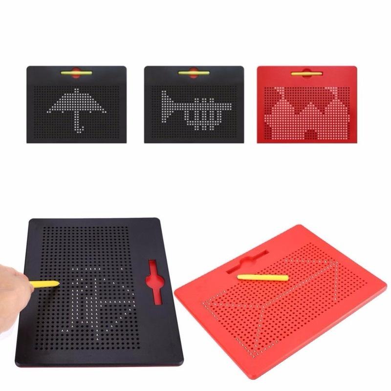 Drawing Toy Magnetic Tablet Magnet Pad Drawing Board Magnetic Steel Beads Ball Kid Learning Toy