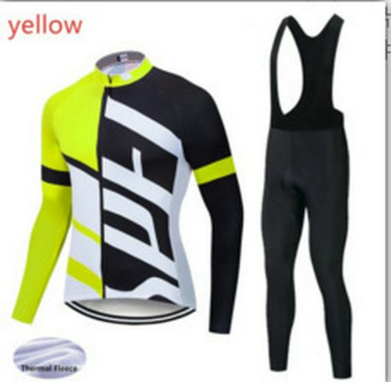 Unisex Fleece Lined Cycling Suit: Warm Long Sleeve Set for Autumn/Winter