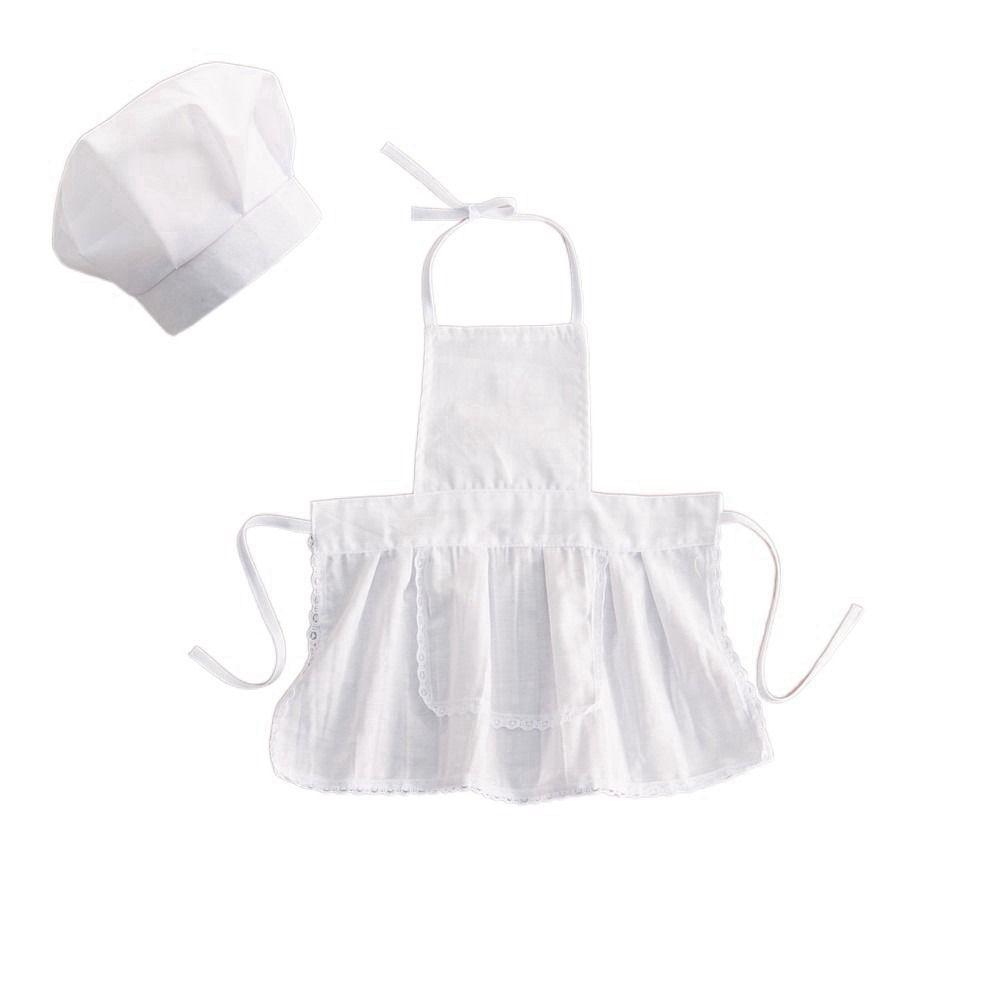 Apron Chef Hat Photo Accessories Baby Costume Infant Photo Clothes Newborn Photography Props