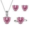 Jewelry Set Earrings Rings Necklaces Accessories High Carbon Diamonds Ice Flower Cut Hearts High-end Women's Styles Batch Shipped