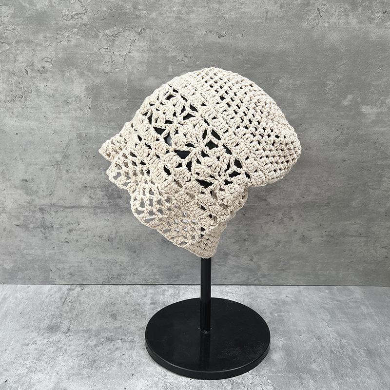 Slack Pile Kappe 25 Handgehäkelt Gehäkelt Hohl Gestrickt Kopfbedeckung Damen Sommer Dünner Pullover Hut