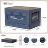 Folding Camping Storage Box with Wooden Lid - Outdoor Picnic & Car Trunk Organizer