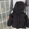 Barn Unisex Tjock Varm Kort Dunjacka Med Huva Vinter Termisk Ytterkläder