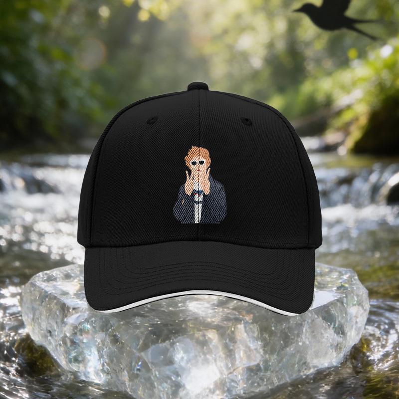 Hand Gesture Double V MenS Illustration Sandwich Cap Unisex Easy Lightweight Adjustable Outdoor Sun Hat Ideal Gift for Travel