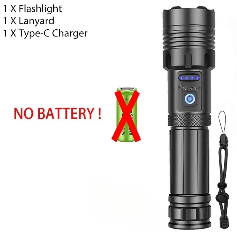 High Brightness XHP70 Powerful Led Flashlight Power Bank Torch Light USB Rechargeable Camping Tactical Flashlight with COB Lamp