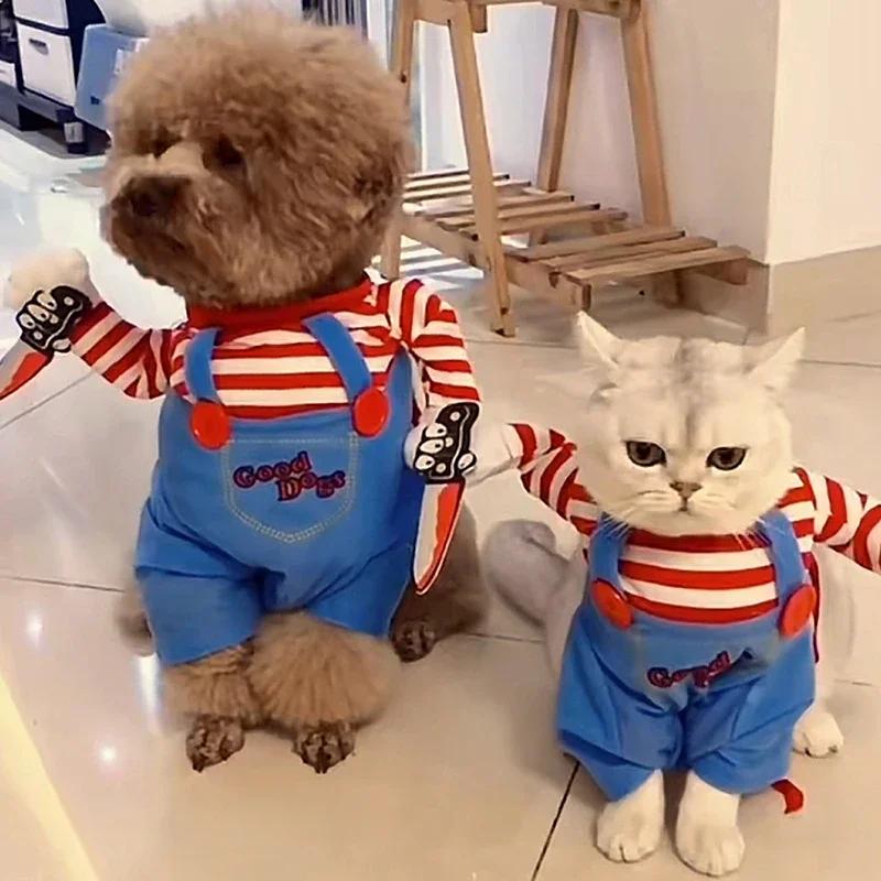 Cat Costume Dog Halloween Cosplay Costumes For Small Medium Dog Cats Funny Party Creative Novelty Puppy Kitten Clothes Yorkies Pet Coat