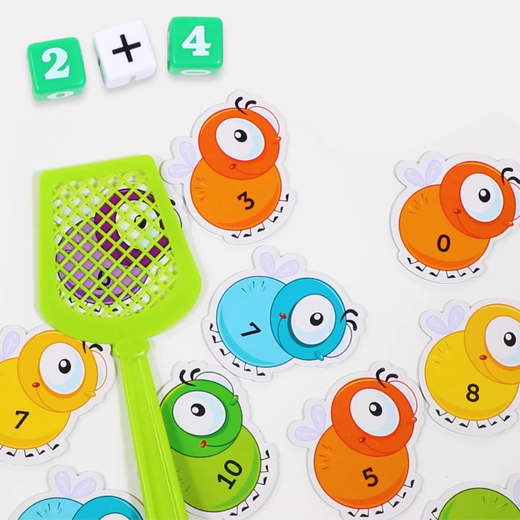 Learning Resources Math Game: Fly Swatter Addition & Subtraction Game for Ages 5 and Up (LER3058) - Authentic Product