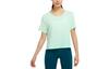 Crop Tops Women's Green Crew Neck Moderate DM7026-379