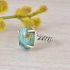 Kingman Turquoise Oval Ring, Handmade Sterling Silver Ring, December Birthstone Jewelry, Boho Statement Ring, Gift For Mom