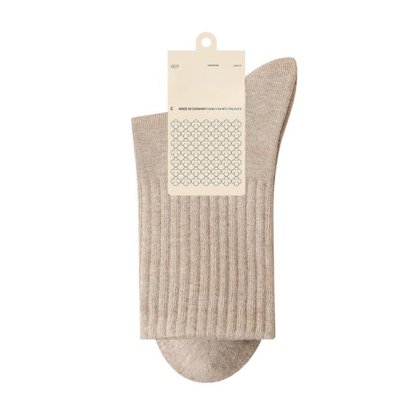 Female Spring and Autumn Leisure Pure Cotton Anti Pilling Sweat Absorbing Boneless Sports Tube Socks