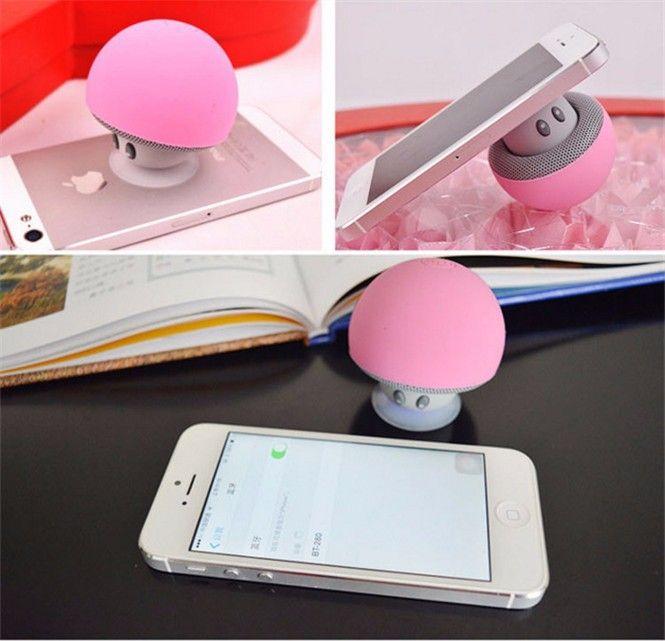 Mushroom Lamp Bluetooth Speaker BT648 Pink