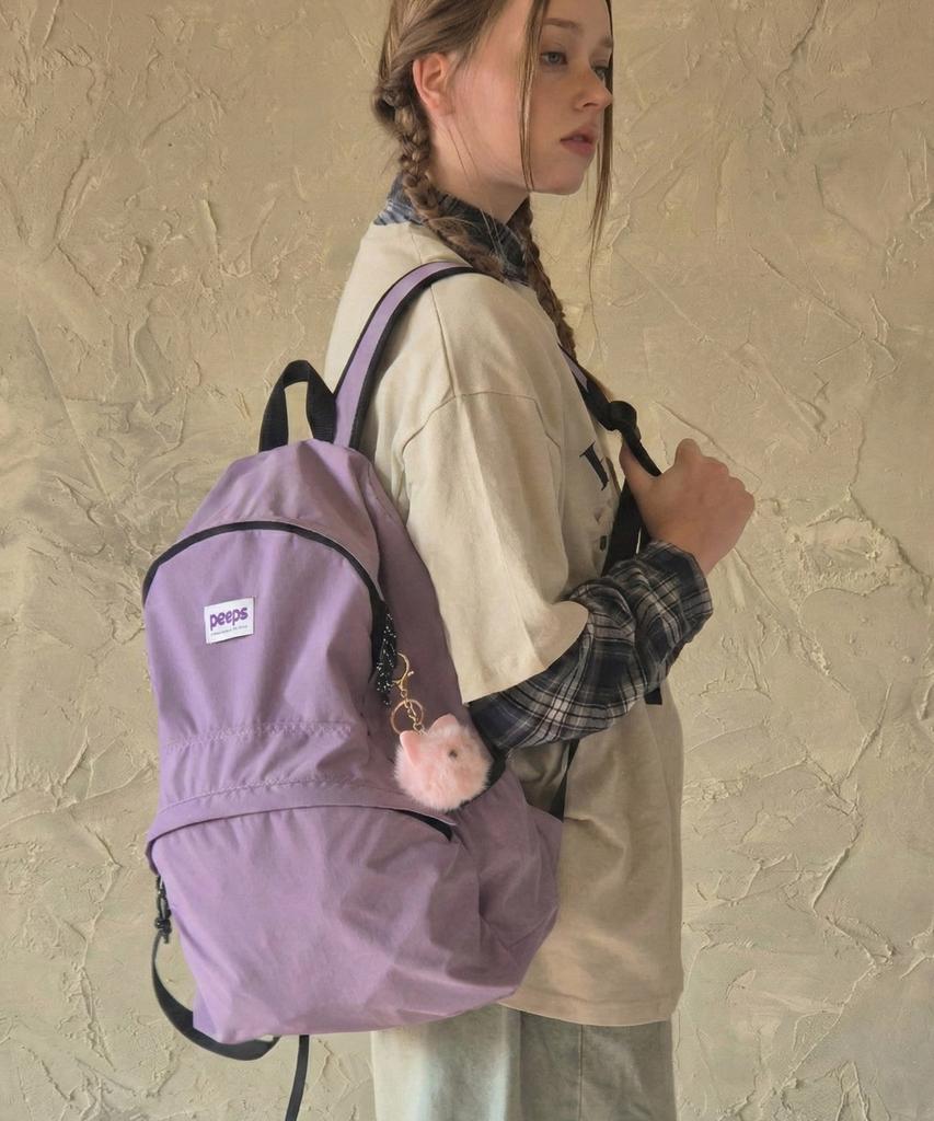 Peeps Standard Backpack (Large Violet) Includes Foam Buddy Keyring
