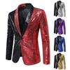 Bărbați, elegant, două culori, paiete strălucitoare, blazer, jachetă de costum pentru cină, petrecere, nuntă, club de noapte