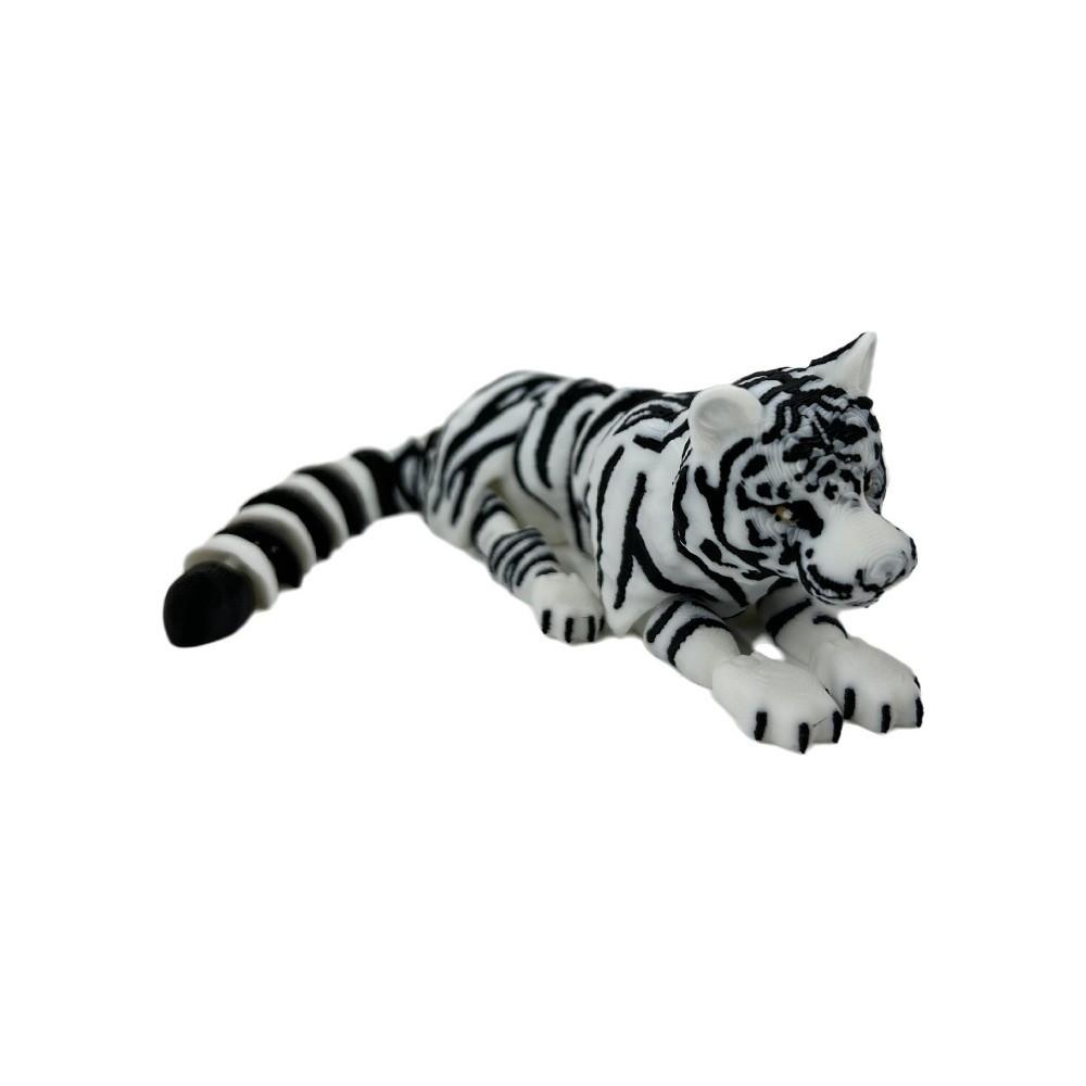 Lifelike Snow Leopard Model Simulation Movable Joints Animal Model Party Gift White Tiger